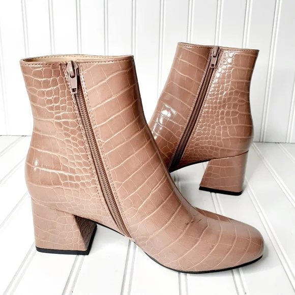 NEW Steve Madden Darma Tan Block Heel Boot C255 - Picture 5 of 13